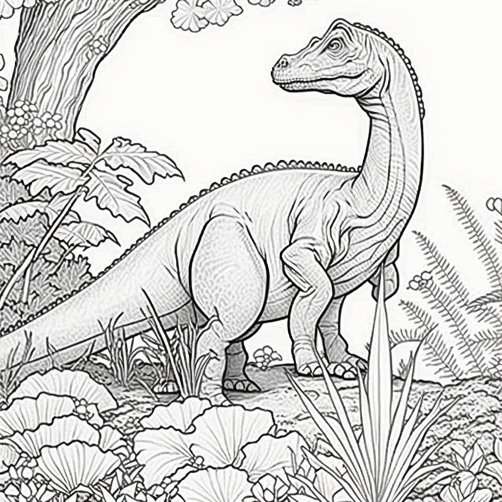 Ai midjourney prompts for dinosaur coloring pages â the ai prompt shop
