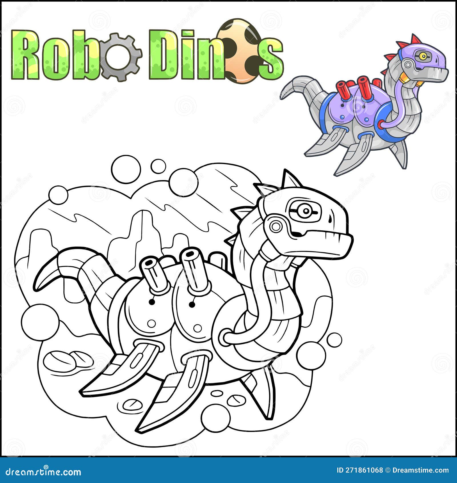 Cartoon robot dinosaur stock vector illustration of lizard