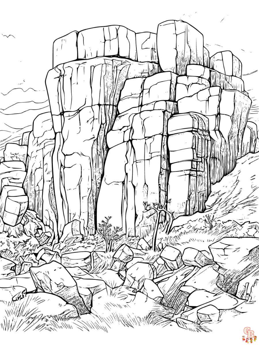 Printable rock coloring pages free for kids and adults