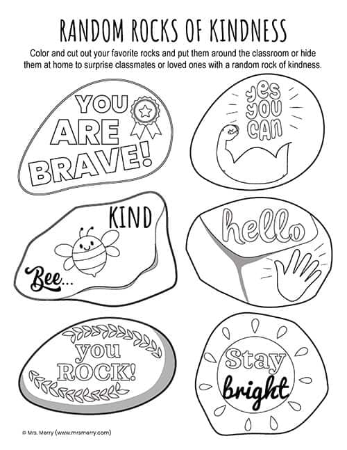 Kindness rocks project for kids mrs merry
