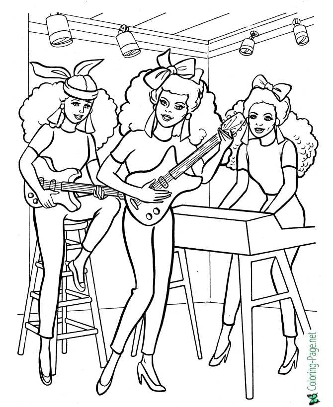 Rock stars coloring pages