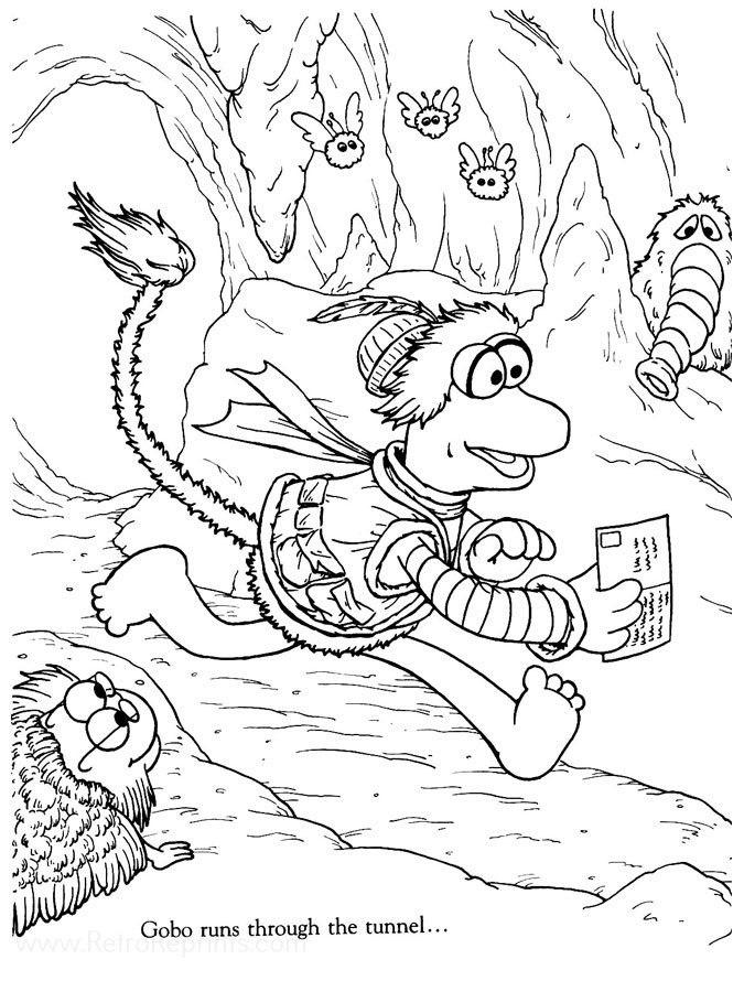 Fraggle rock jim hensons coloring pages coloring books at retro reprints