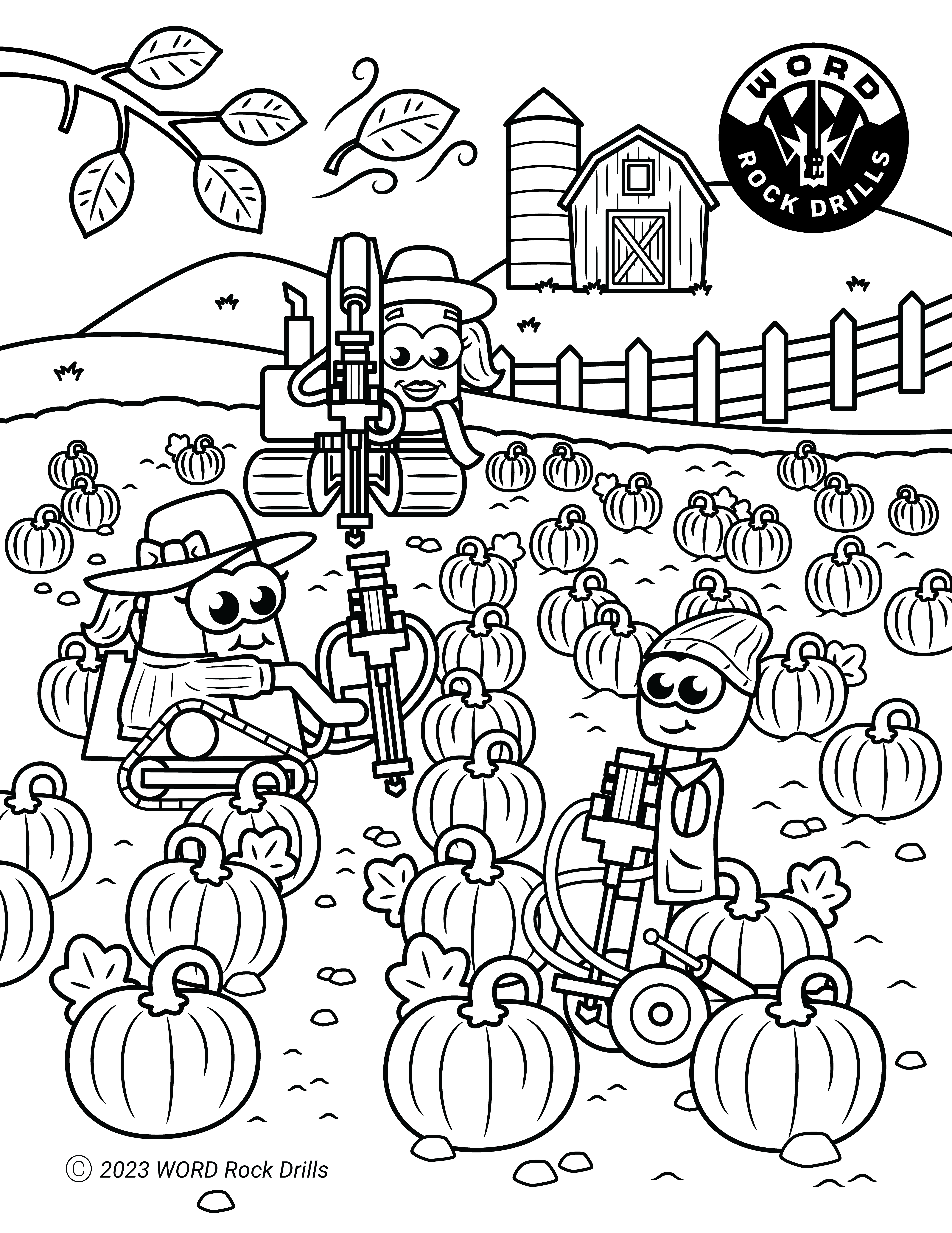 Free rock drill coloring pages to pass the time word rock drills