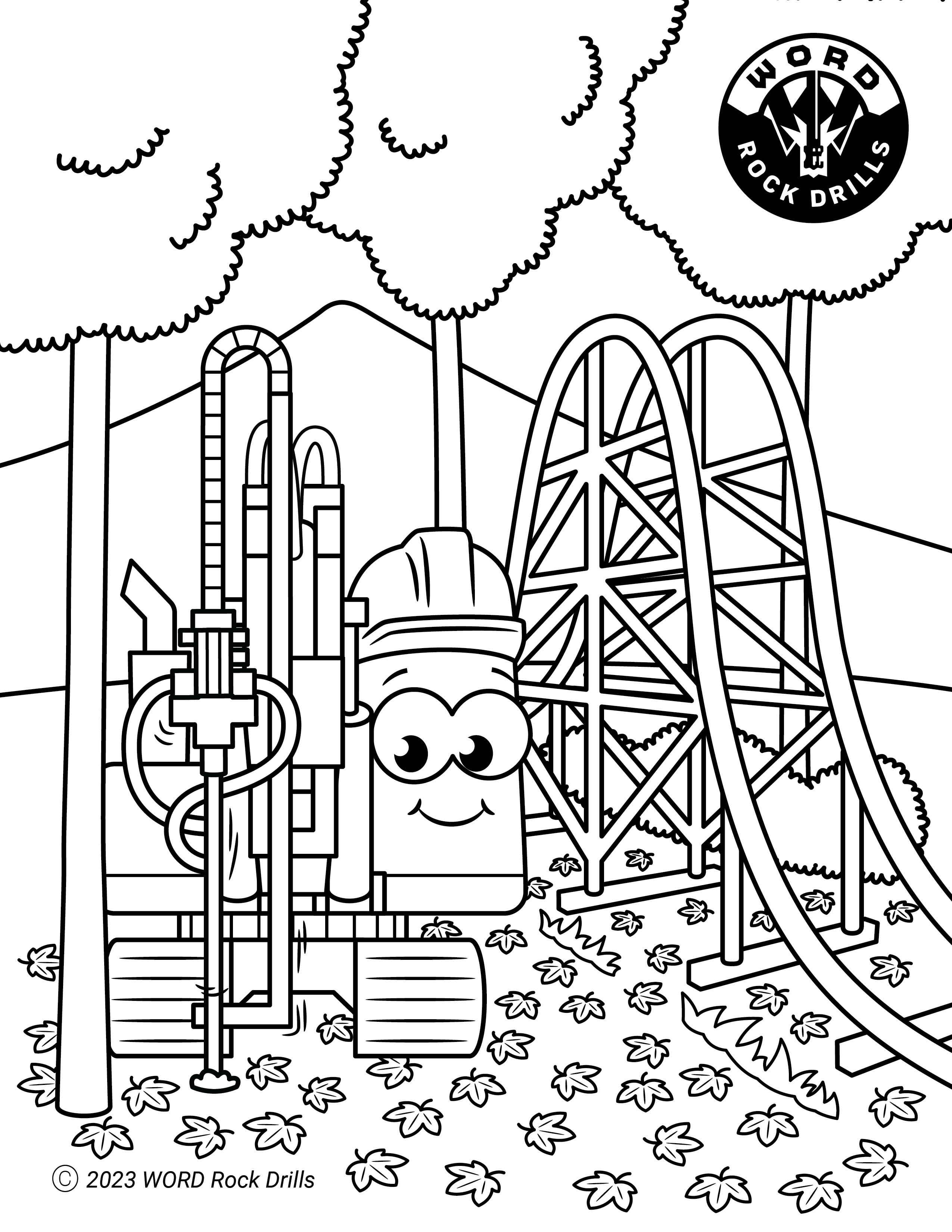 Free rock drill coloring pages to pass the time word rock drills