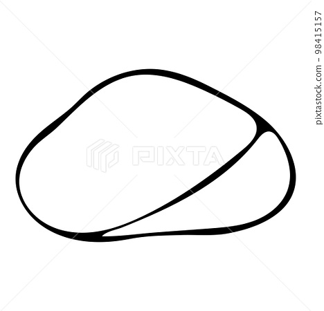 Black and white rock coloring page hand drawn