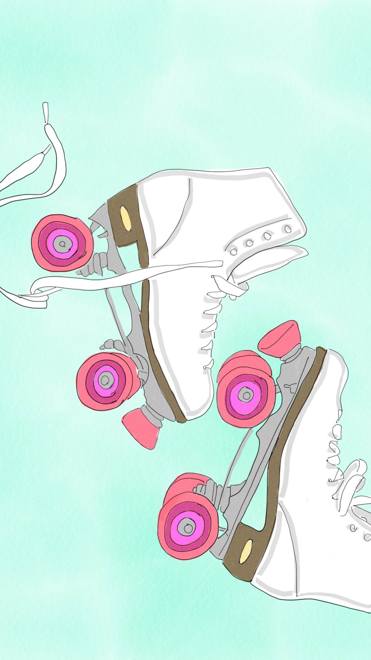 The best wallpaper ias thatll make your phone look aesthetically pleasing roller rby art roller skating roller skates