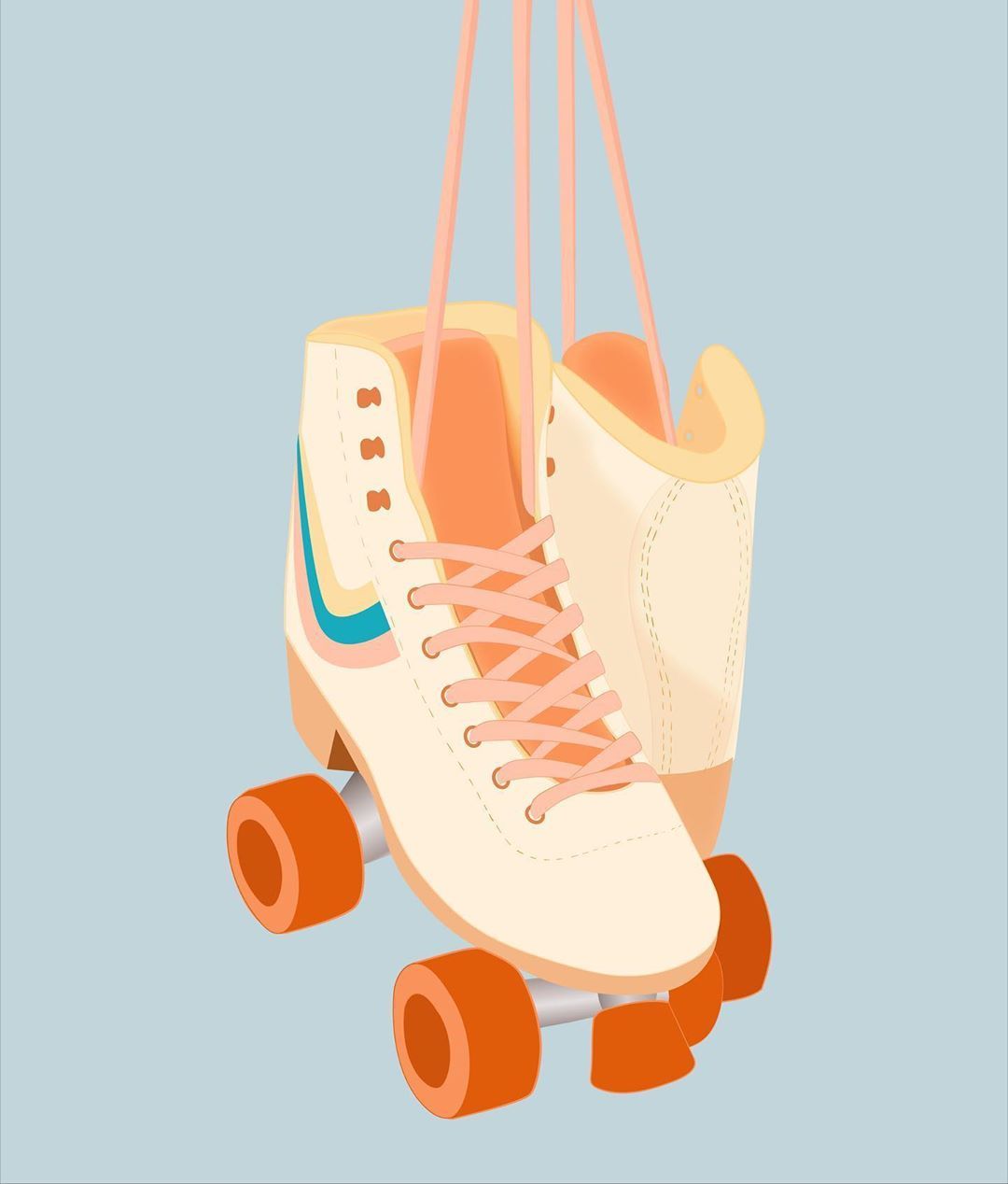 Laurasheltondesigns on instagram retro roller skates roller skating skate aesthetic wallpaper