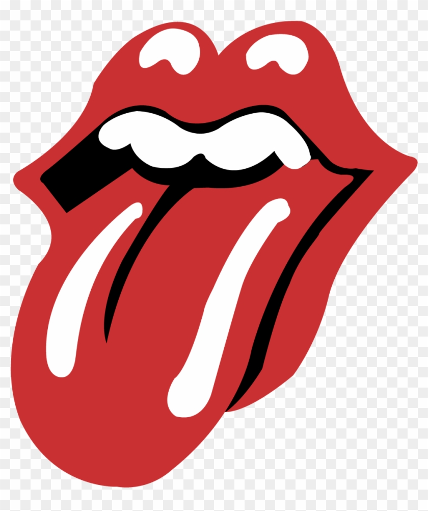 Rolling stones tongue lips logo vector