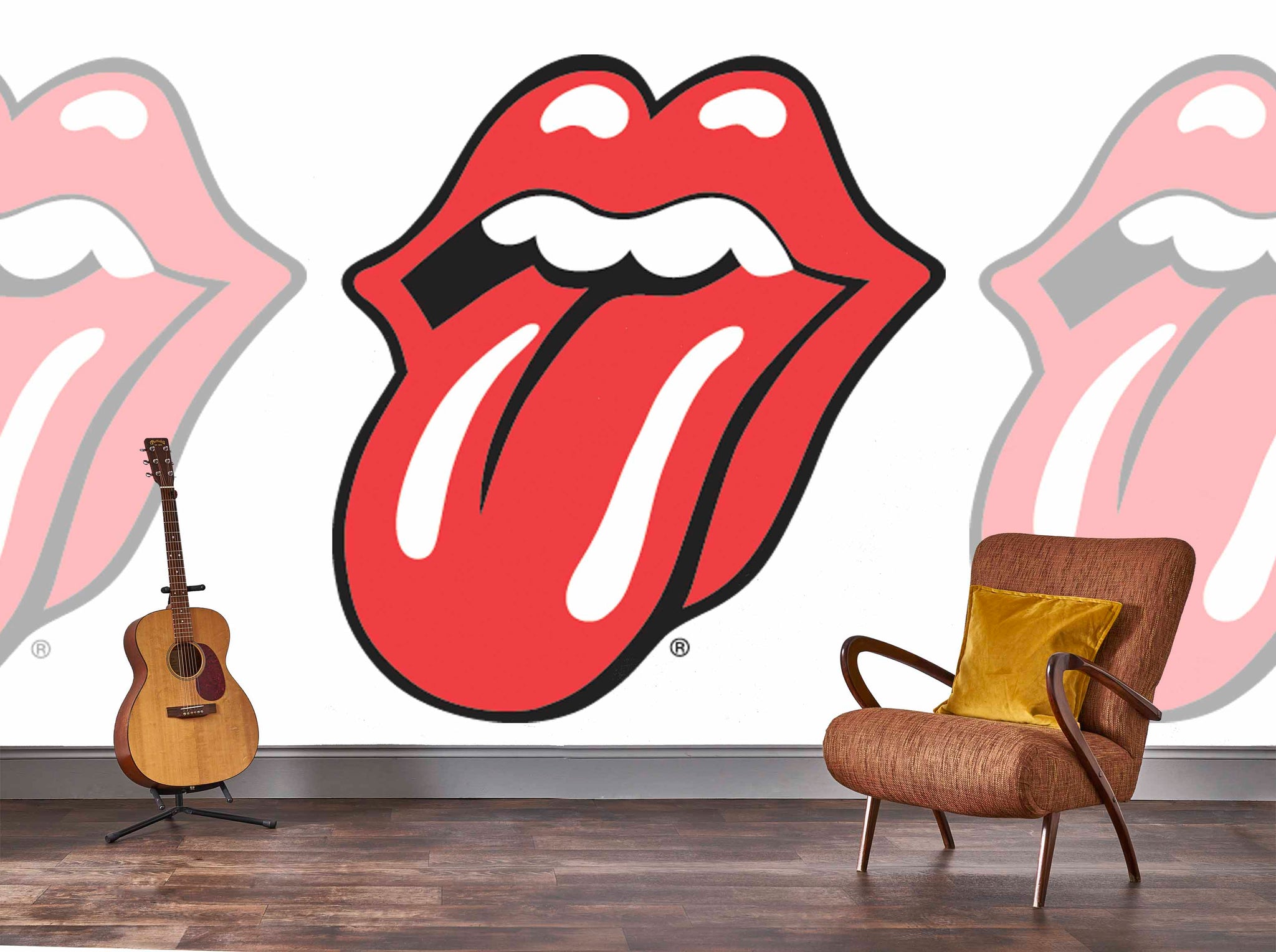 Rock roll the rolling stones mural