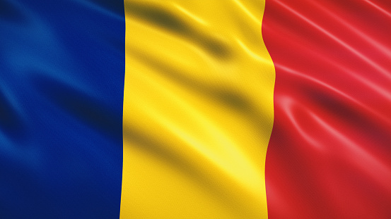 Romania flag stock photo