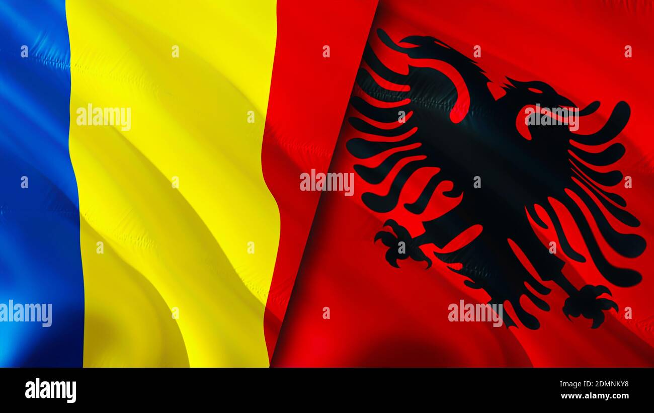 Romania albania flag hi