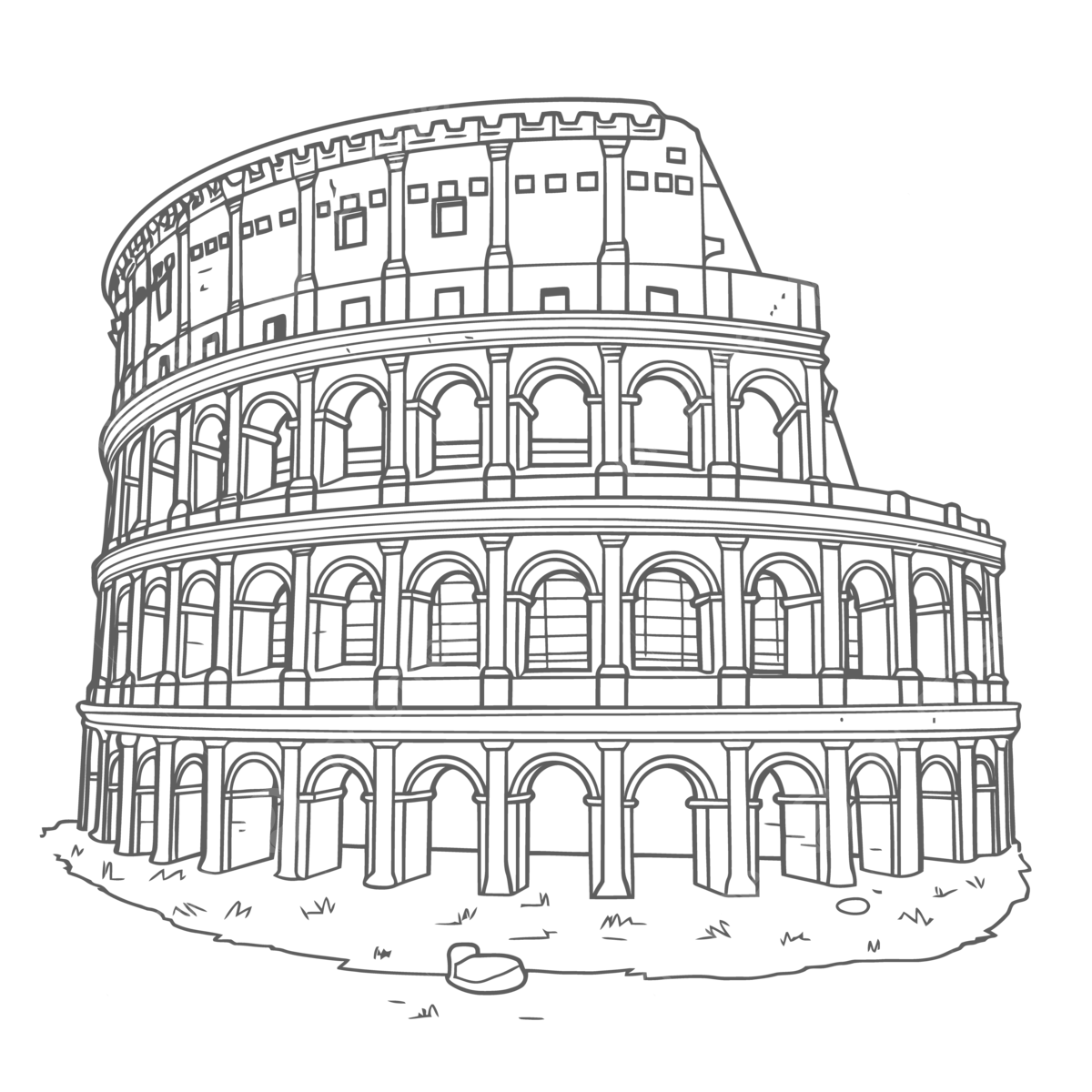 Colosseum of colosseum rome printable coloring pages outline sketch drawing vector wing drawing ring drawing color drawing png and vector with transparent background for free download