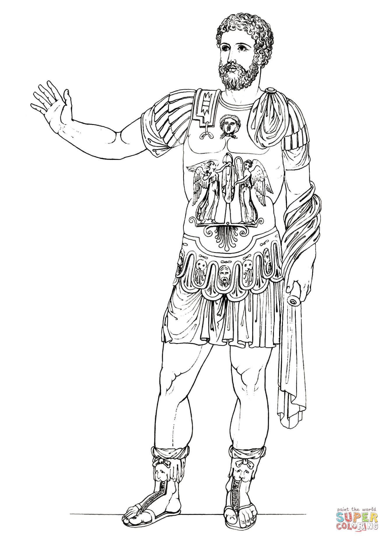 Roman general coloring page free printable coloring pages