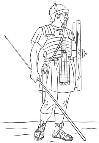 Roman legionary soldier coloring page free printable coloring pages