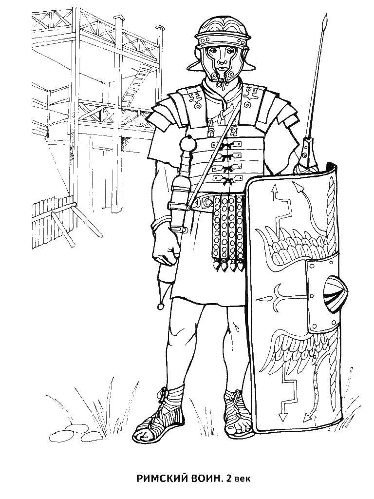 Online coloring pages coloring page roman soldier the peoples of the world download print coloring page