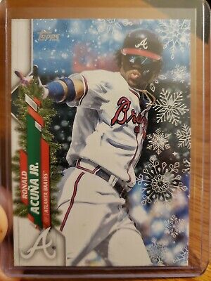 Topps holiday ronald acuna jr sp freeze background