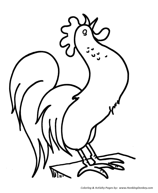 Simple shapes coloring pages free printable simple shapes rooster coloring activity pages for pre