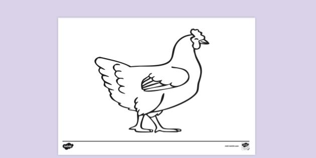 Chicken template printable