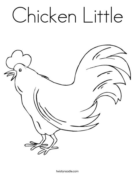 Chicken little coloring page