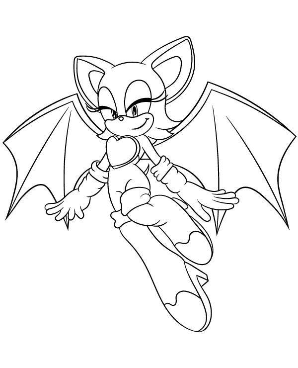 Bat rouge coloring page sonic