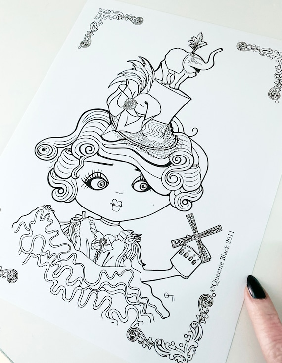 Instant download moulin rouge coloring page pocket full of posiez