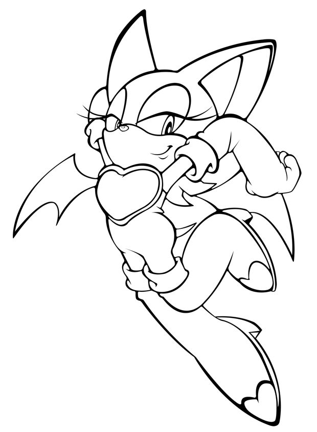 Rouge sonic channel lineart by megax on