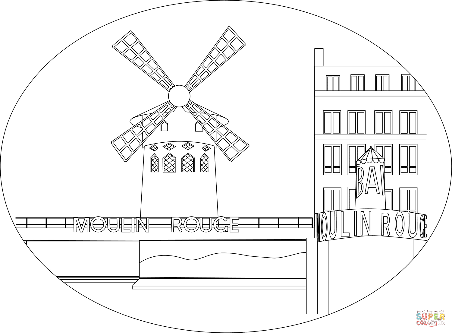 Moulin rouge coloring page free printable coloring pages