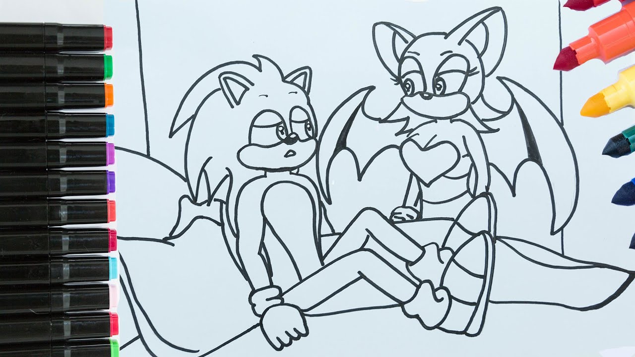 Sonic and rouge the bat coloring pages sonic coloring pages coloring pages