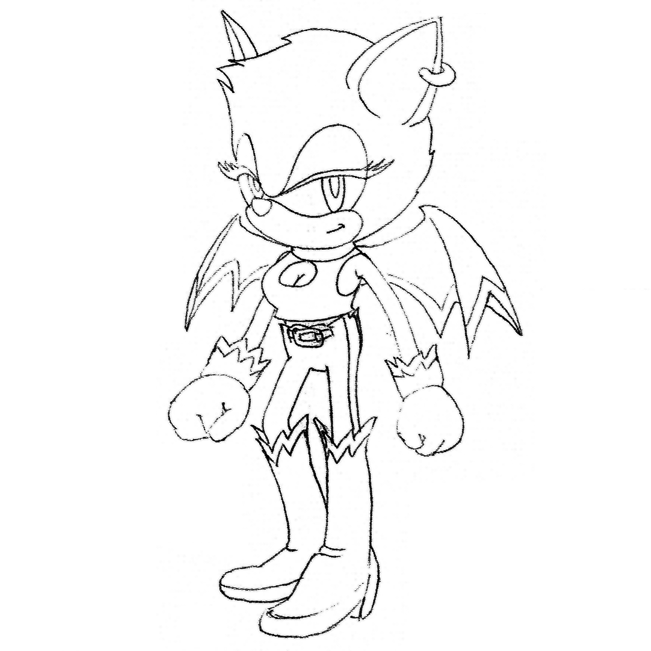 Sonic the hedgeblog â one of the original concept sketches of rouge the