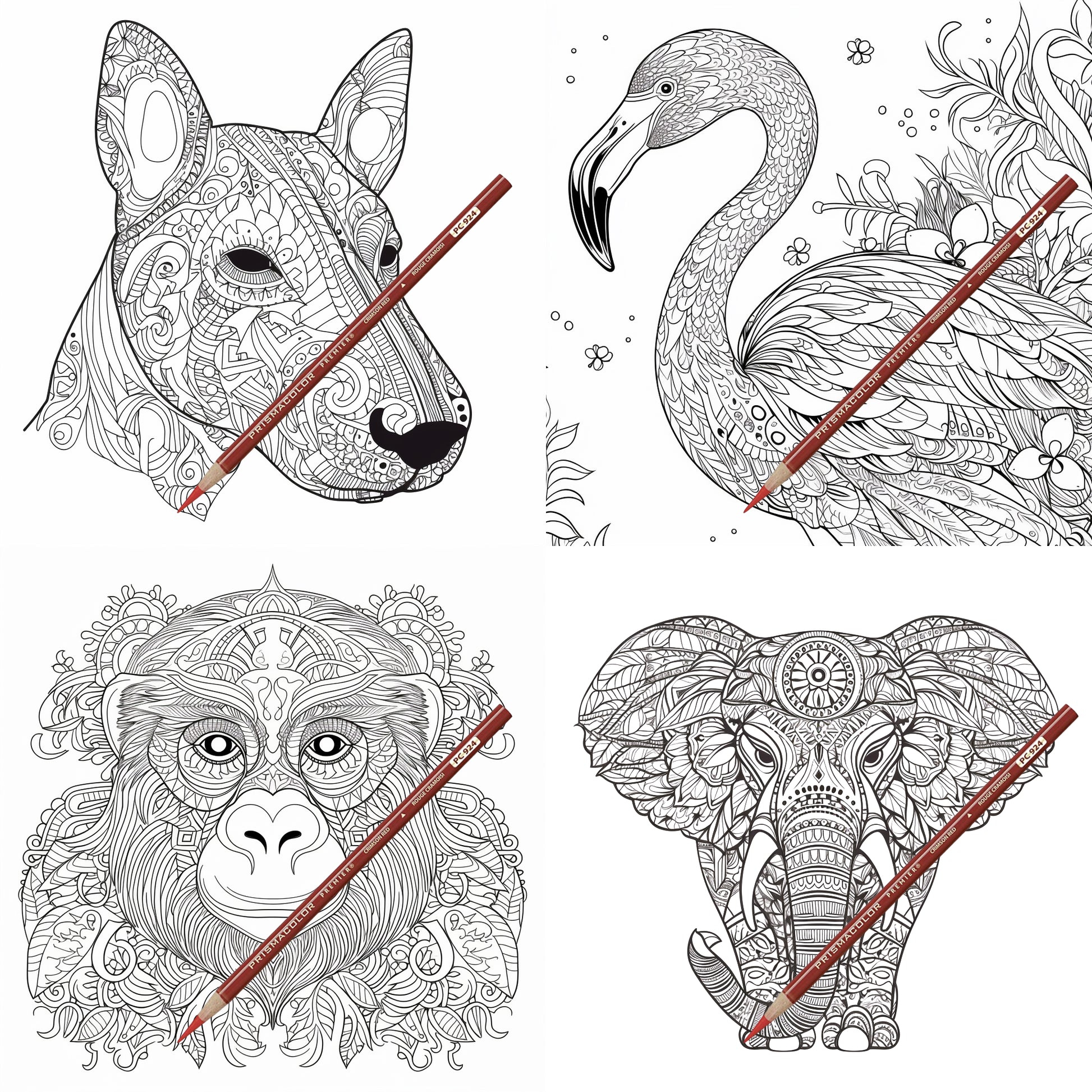 Animal mandala coloring book vol coloring pages â the coloring pages store