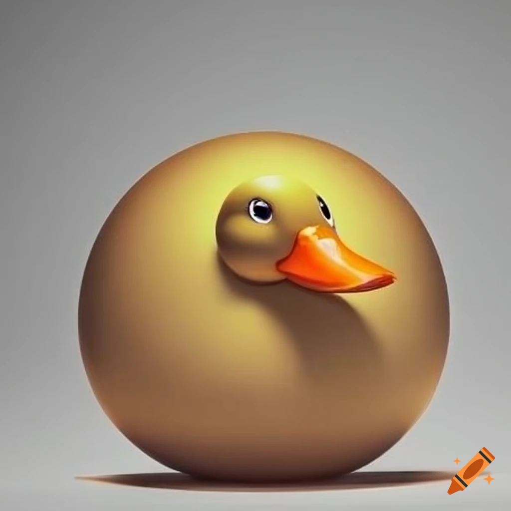 Conceptual artwork of a duck inside a sphere on