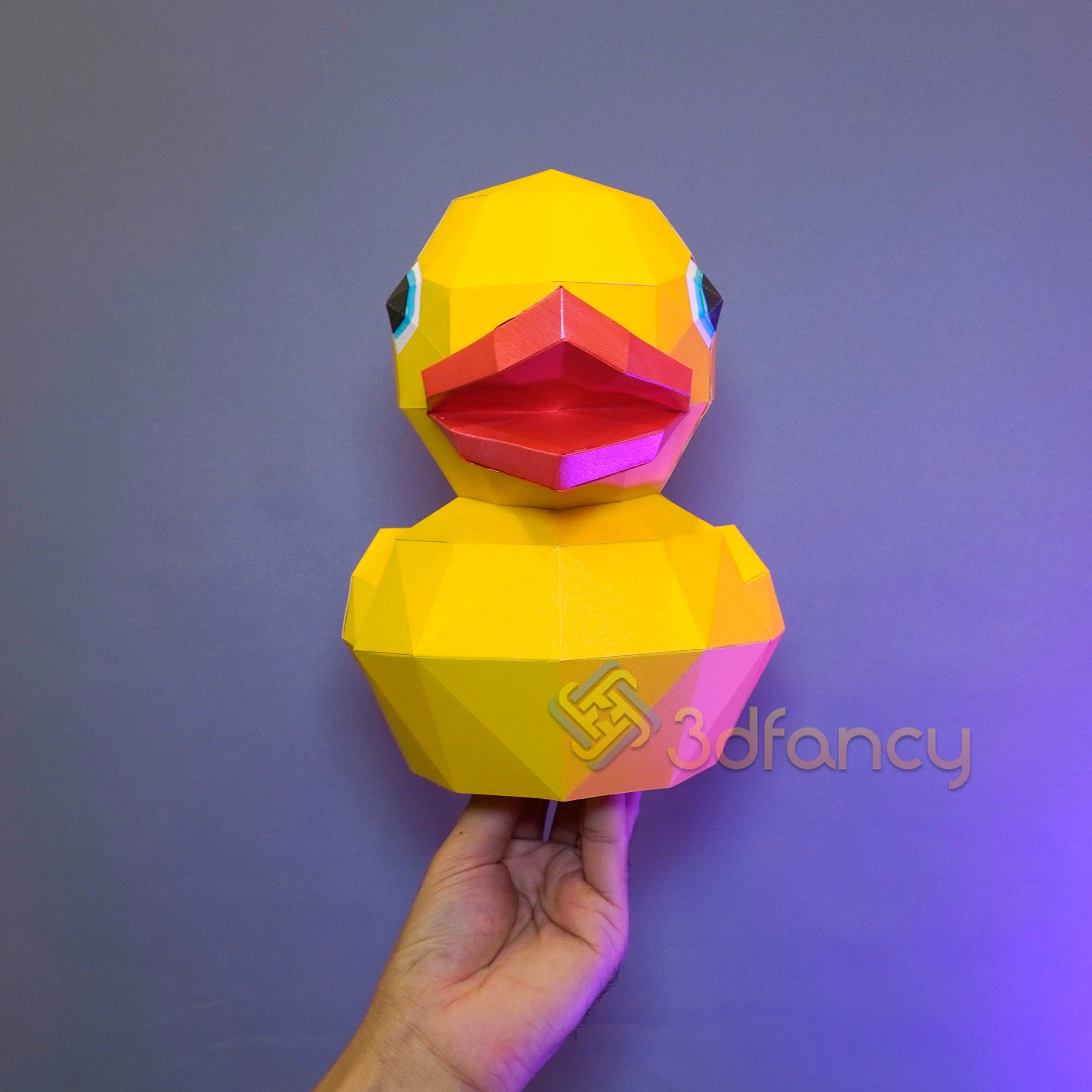 Duck paper craft low poly animals model