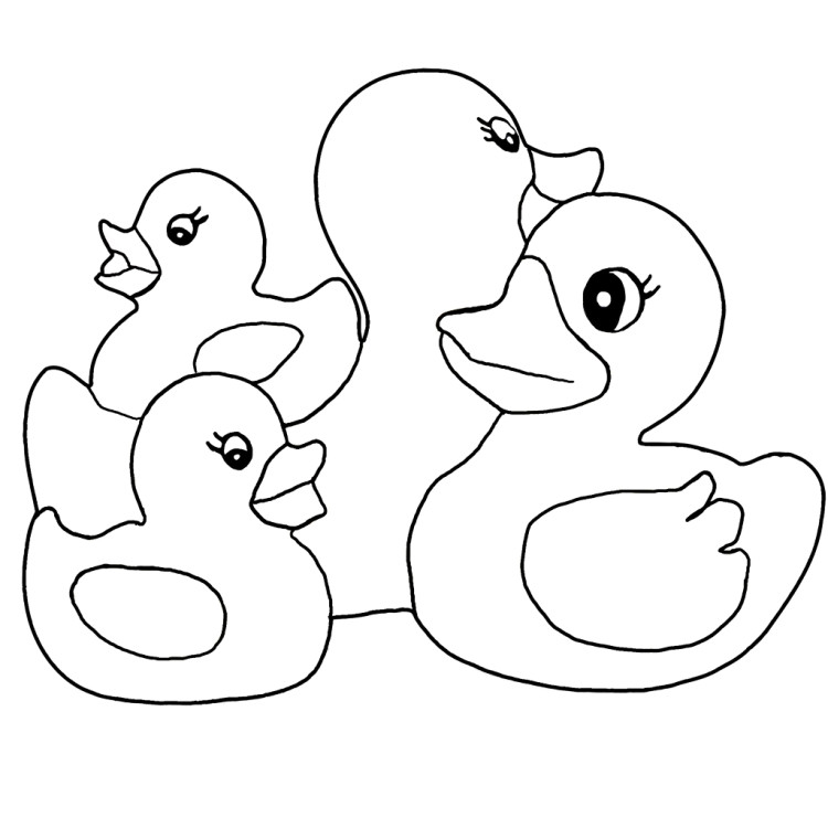 Rubber duck coloring pages