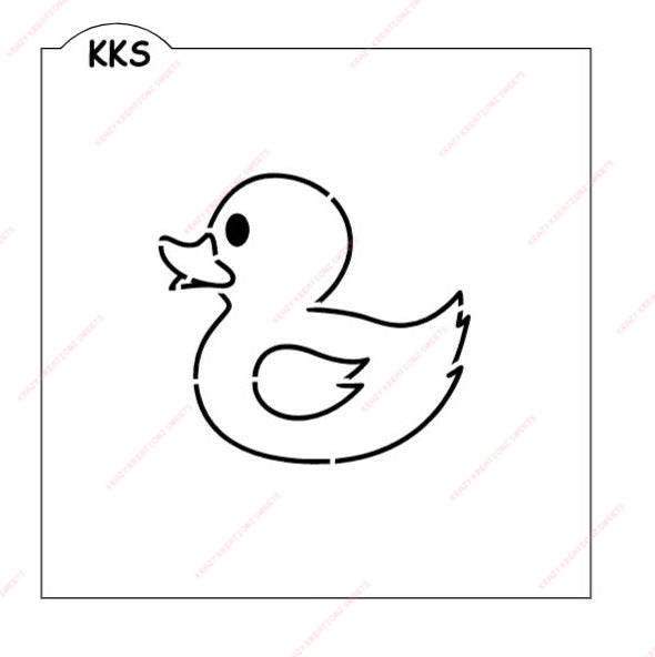 Paint your own cookie rubber duck stencil â krazy kreationz sweets