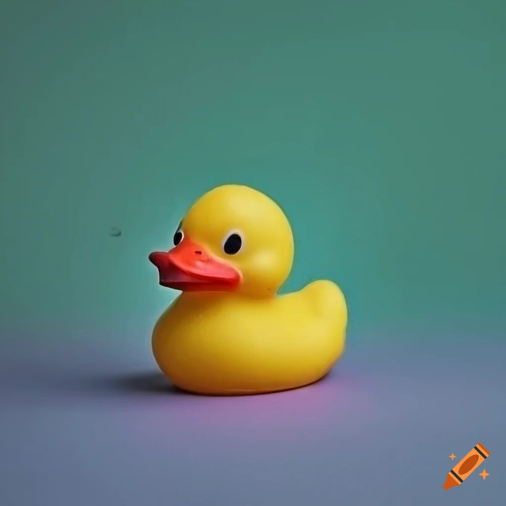 Pink rubber duck on