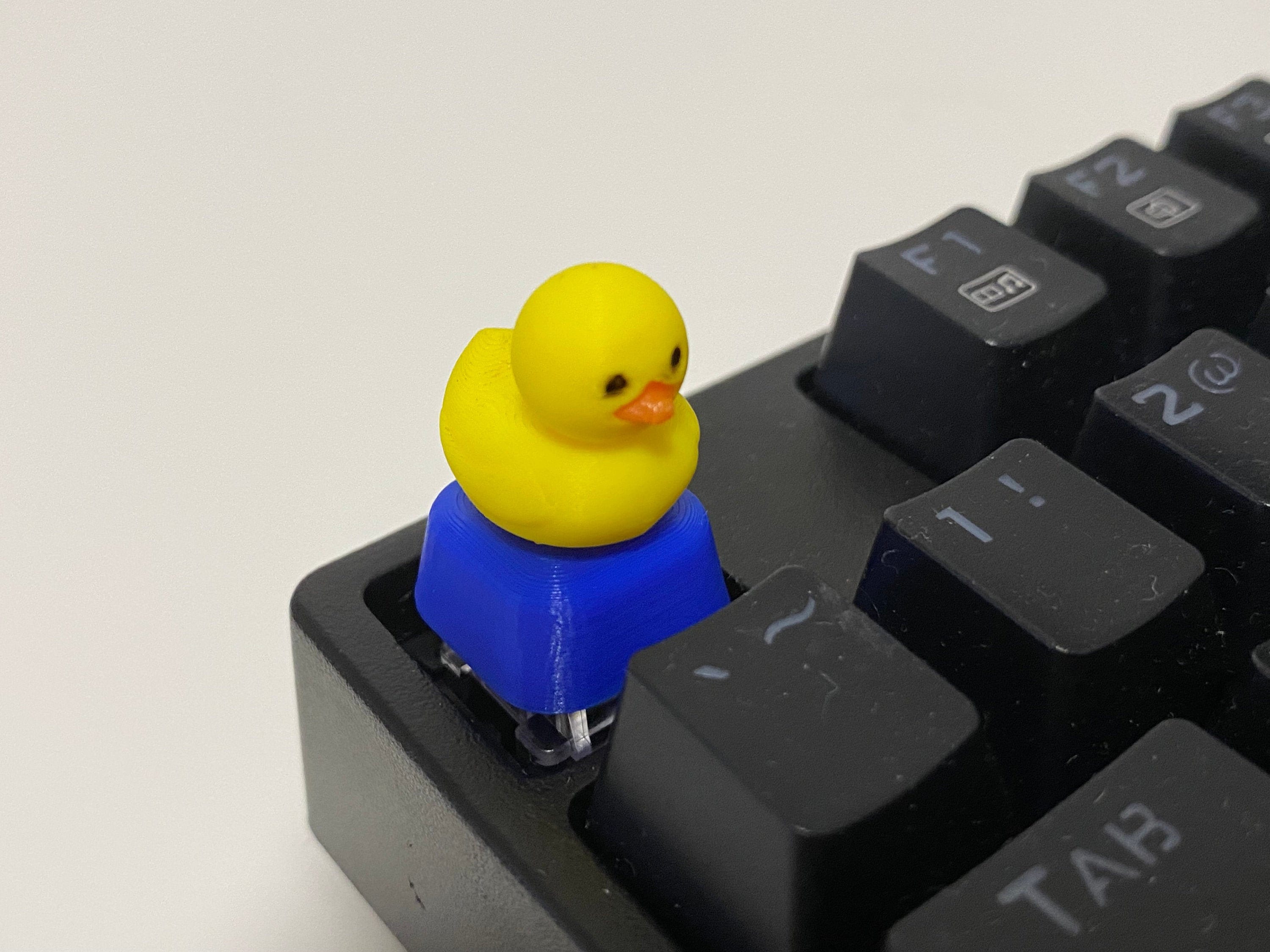 Rubber duck keycap for mechanical keyboard rubber duck artisan keycap custom keycap duck gift kawaii keycap software developer