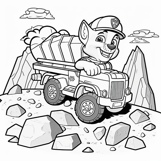 Rubble paw patrol color all day