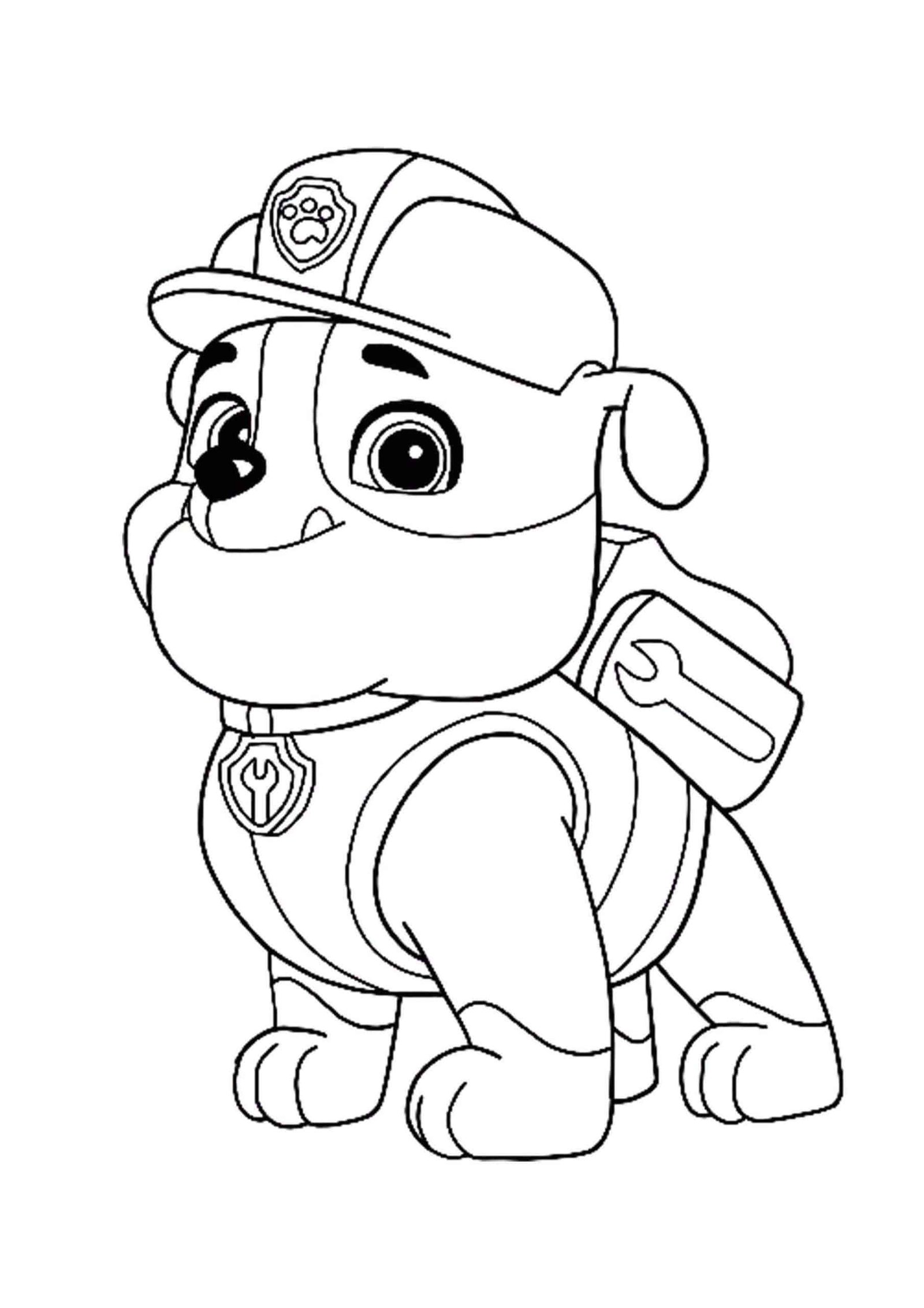 Paw patrol rubble coloring pages