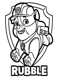Rubble paw patrol coloring pages ideas paw patrol coloring pages paw patrol coloring paw patrol