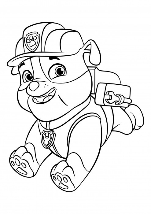Rubble coloring pages paw patrol coloring pages