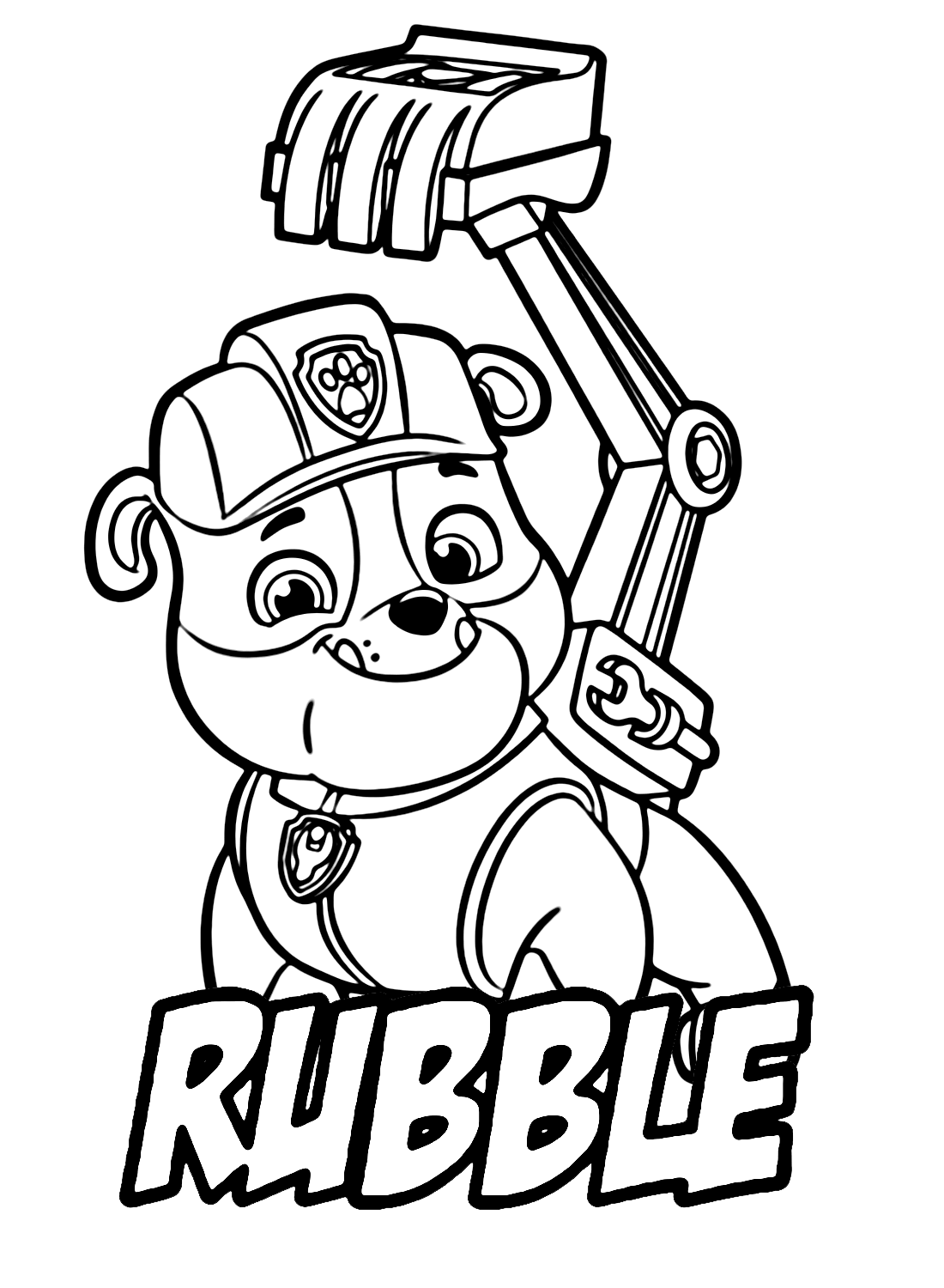 Rubble paw patrol coloring pages printable for free download