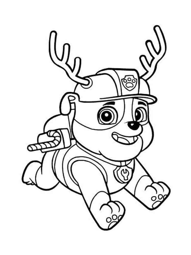 Rubble paw patrol image coloring page