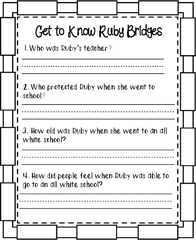 Ruby bridges black history month diversity bundle