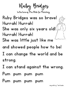 Ruby bridges coloring page tpt