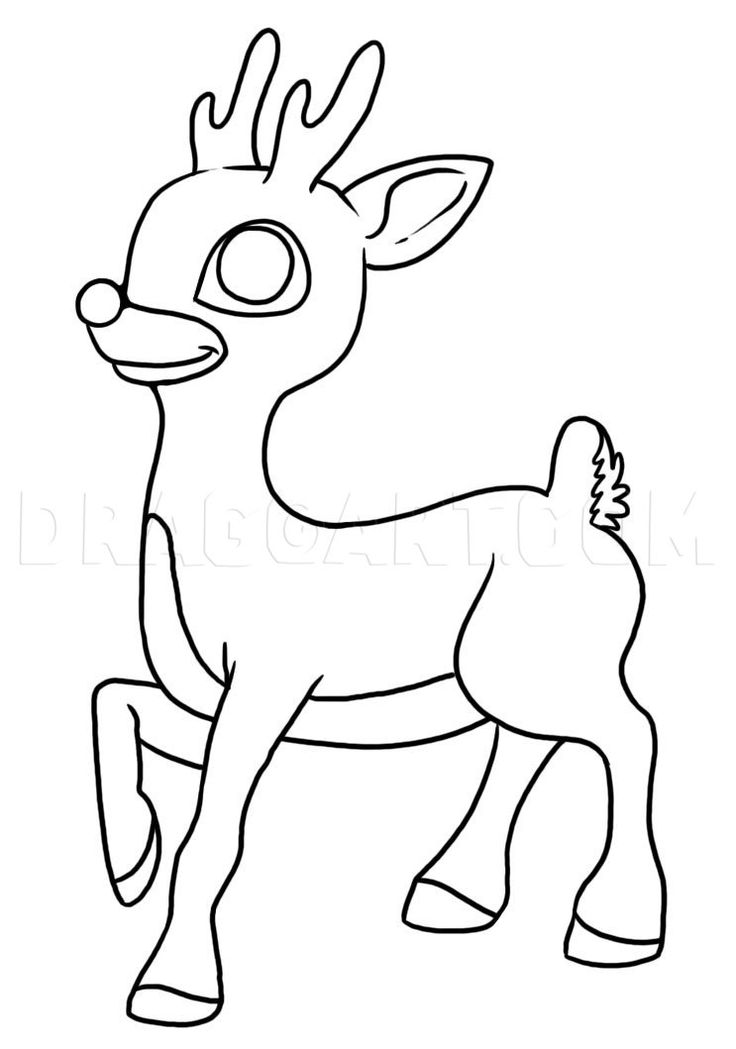 How to draw rudolph the red nosed reindeer step by step drawing guide by dawn rudolph coloring pages deer coloring pages christmas coloring pages