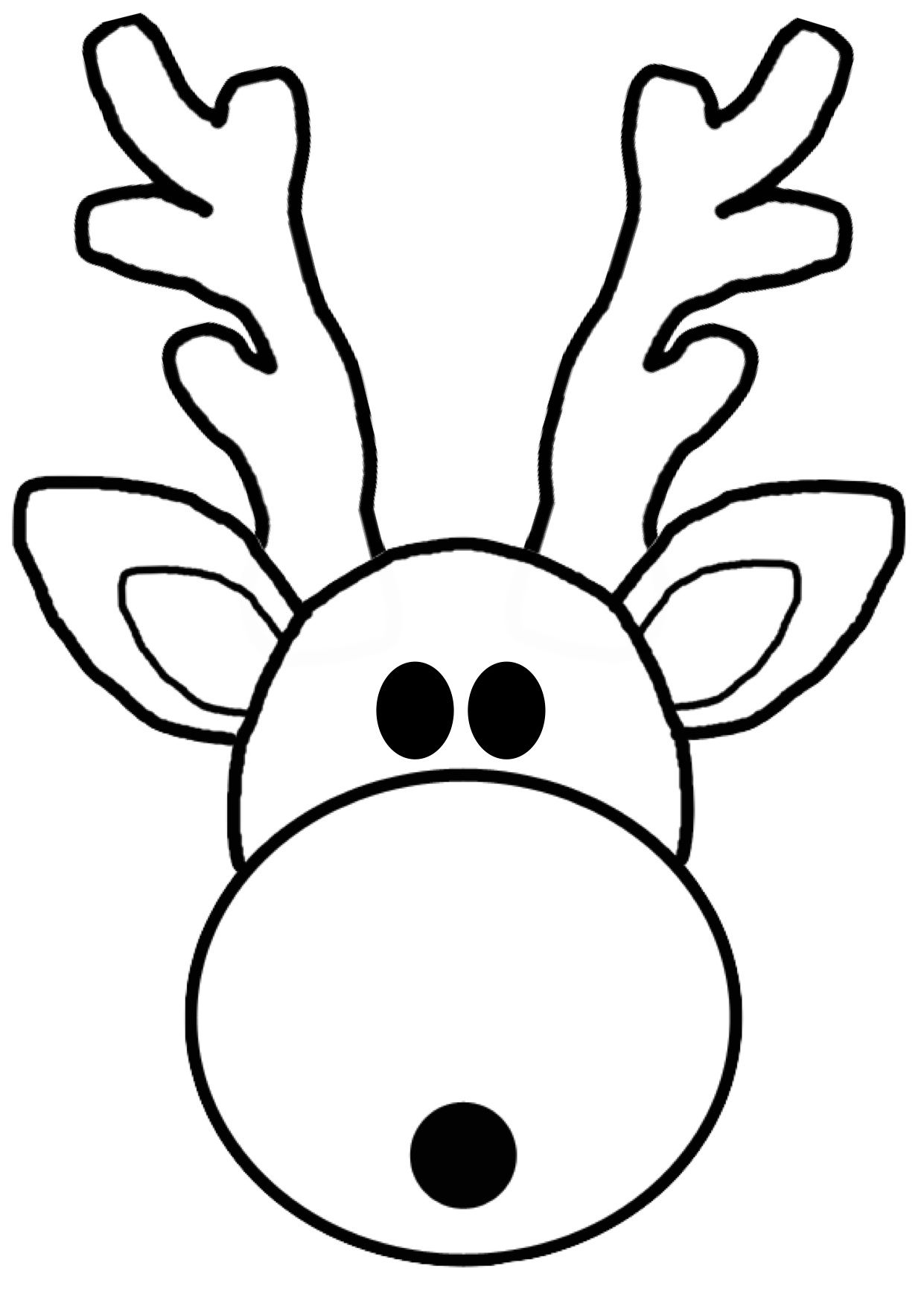 Reindeer mask template rudolph coloring pages diy felt christmas ornaments reindeer drawing