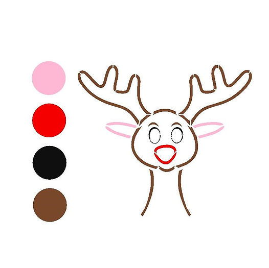 Paint your own rudolph stencil