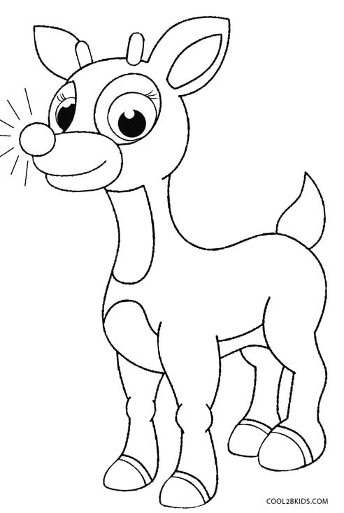 Printable rudolph coloring pages for kids