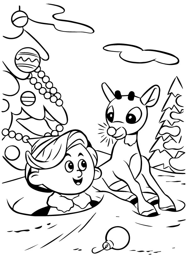 Free printable rudolph coloring pages for kids