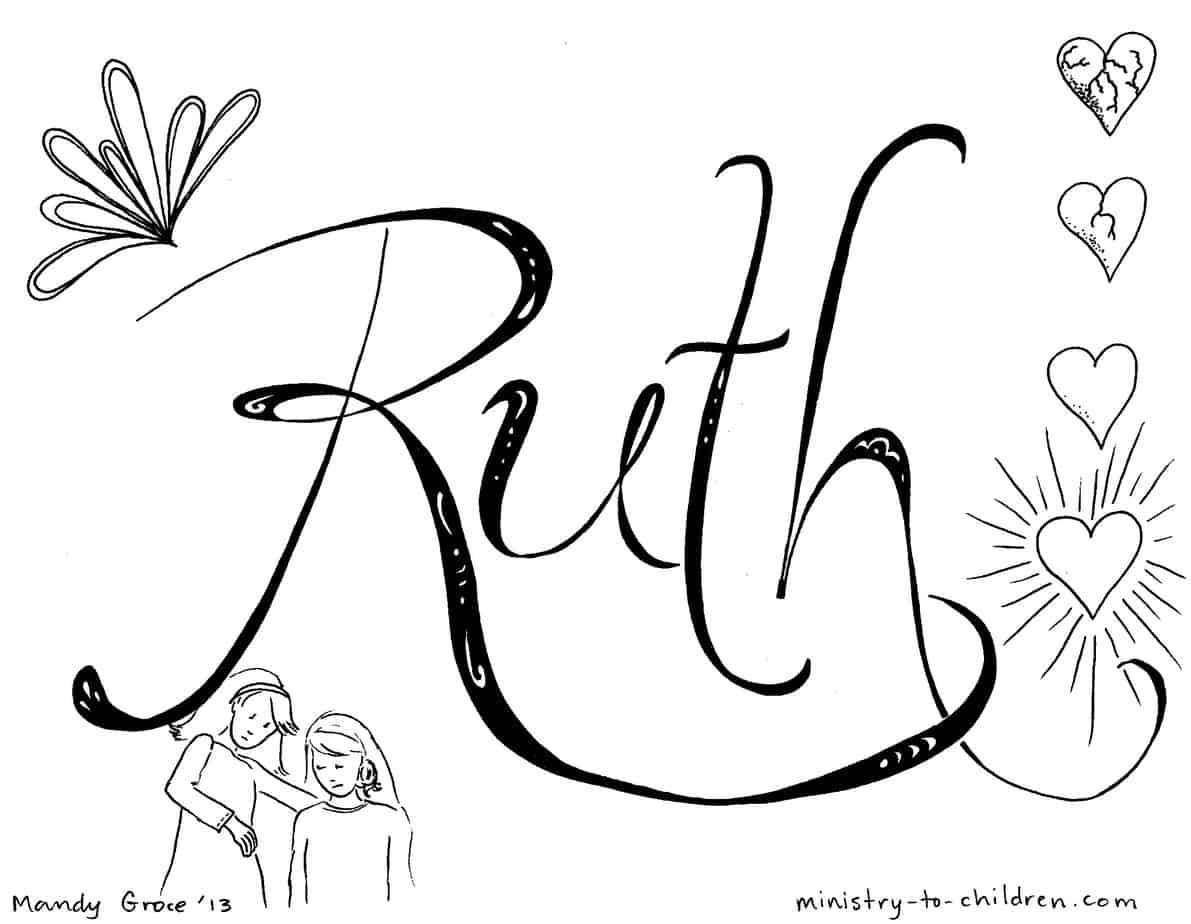 Book of ruth bible coloring pages